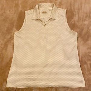Ladies cream golf shirt